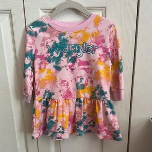 Wrangler Pink and Yellow Long Sleeve Tee